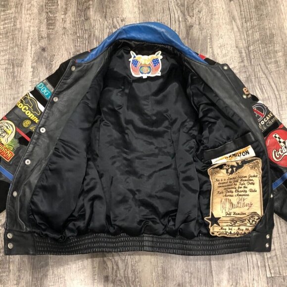 Nascar Kyle Petty 5th Annual Charity Ride 1999 Jeff Hamilton Leather Jacket RARE - Picture 5 of 8